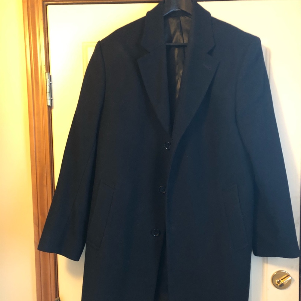 Mens Michael Korrs Black Wool long coat.